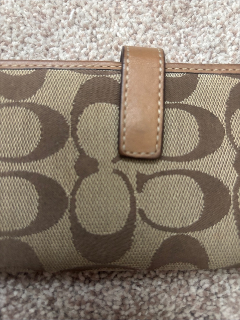 Coach Brown/Khaki Signature Continental Wallet - Picture 2 of 4